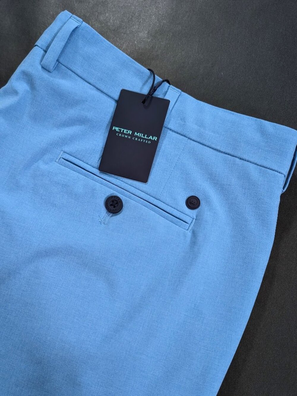 $125 Peter Millar Crown Crafted Surge Shorts Blue Pearl Tailored Fit Size 40